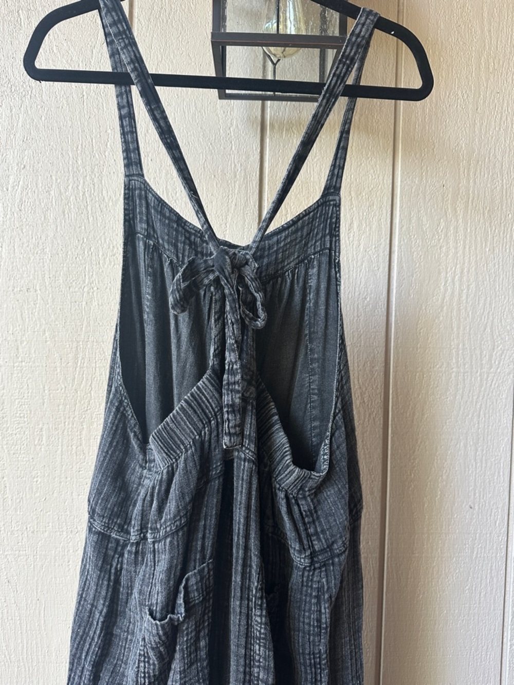 NATURAL LIFE Charcoal Striped Wide-Leg Jumpsuit - Picture 3 of 5